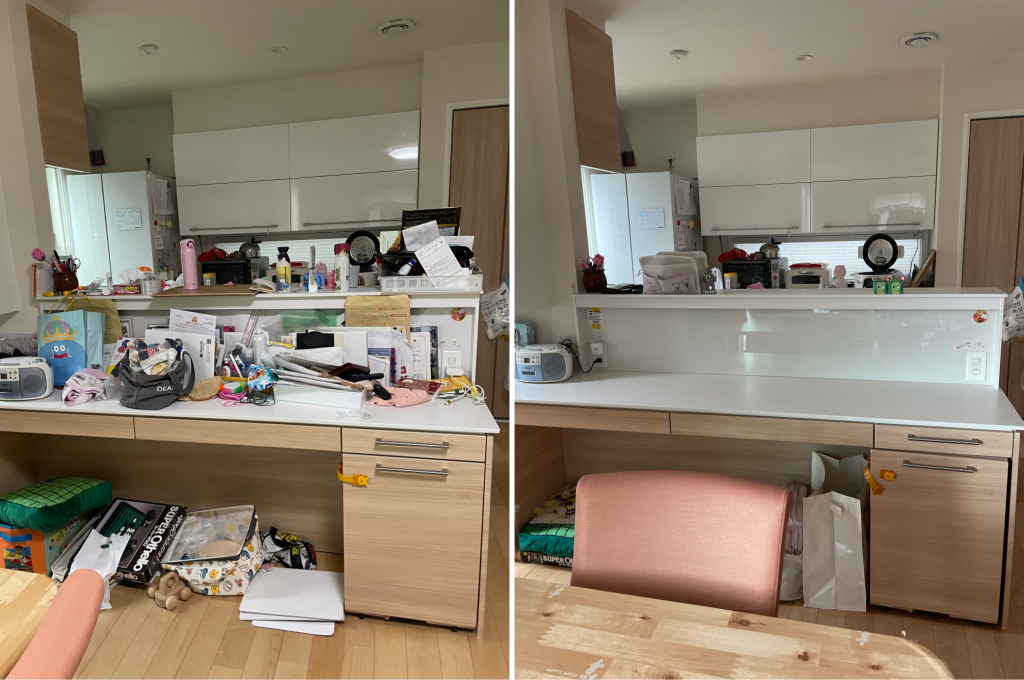 福岡　整理収納アドバイザー　キッチンカウンター　片付け
