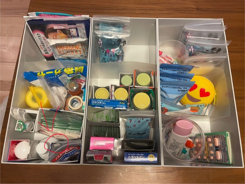 薬収納、引き出しの中、アフター